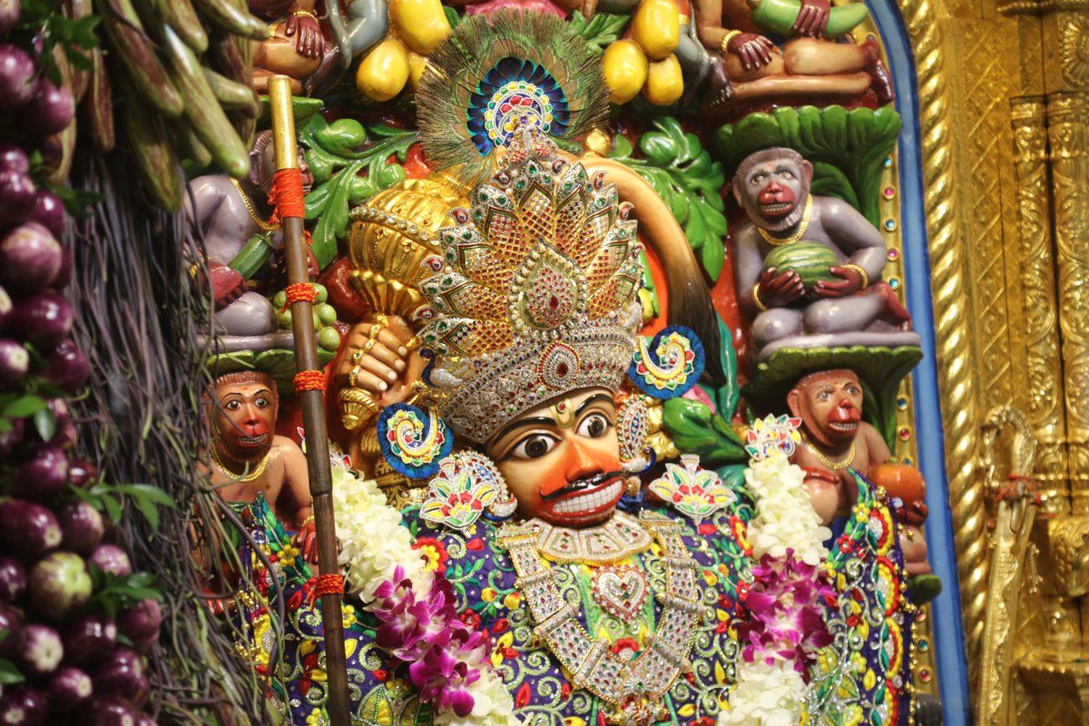 1200x800 Shri Kashtabhanjan Dev Hanumanji Temple Salangpur Dham organized On the holy day of Prabodhini Ekadashi (Tulsi Vivah), Dada was given a variety of vegetables. Darshan - #igtv #vadtal #gujarati #thoughtoftheday #