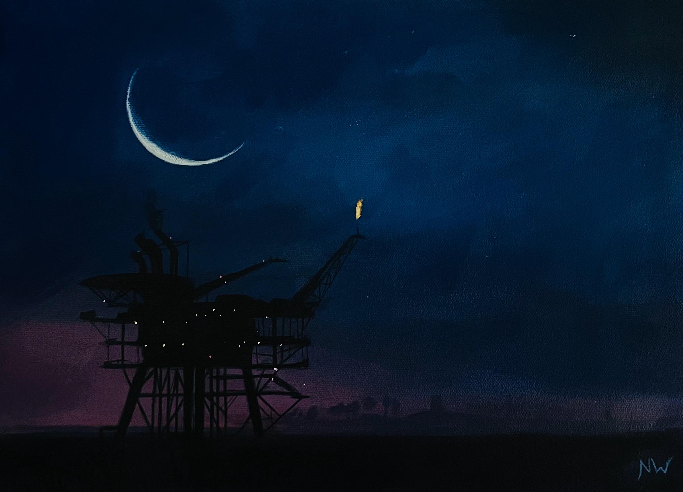 2746x1977 Here is my oil rig painting!