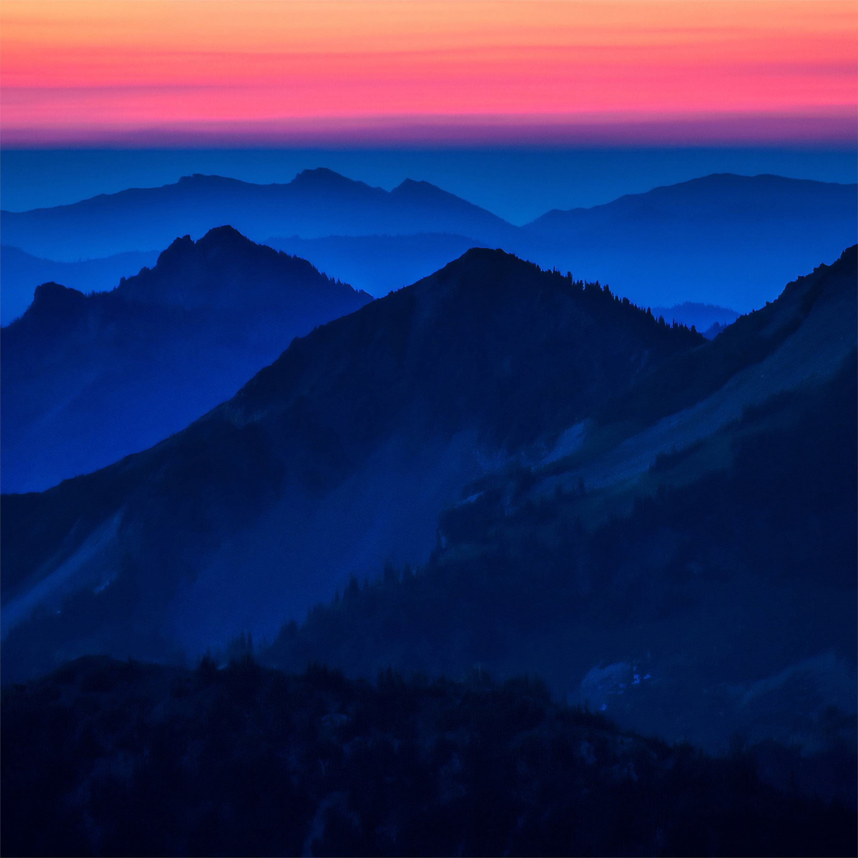 2732x2732 dark evening high heights of mountains iPad Pro Wallpaper Free Download