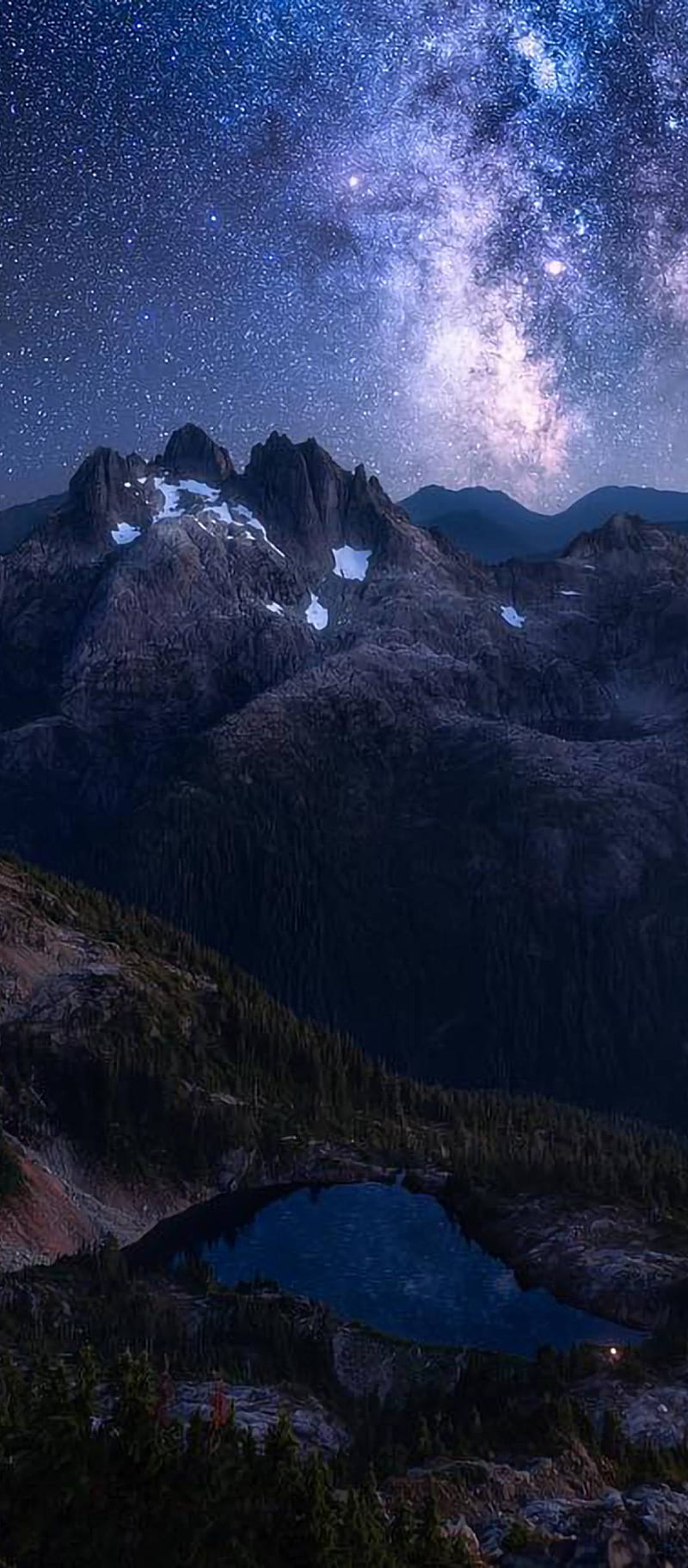 800x1822 Amazing Night at Mountains Resolution, Nature, , and Background, Night Vertical, HD phone wallpaper