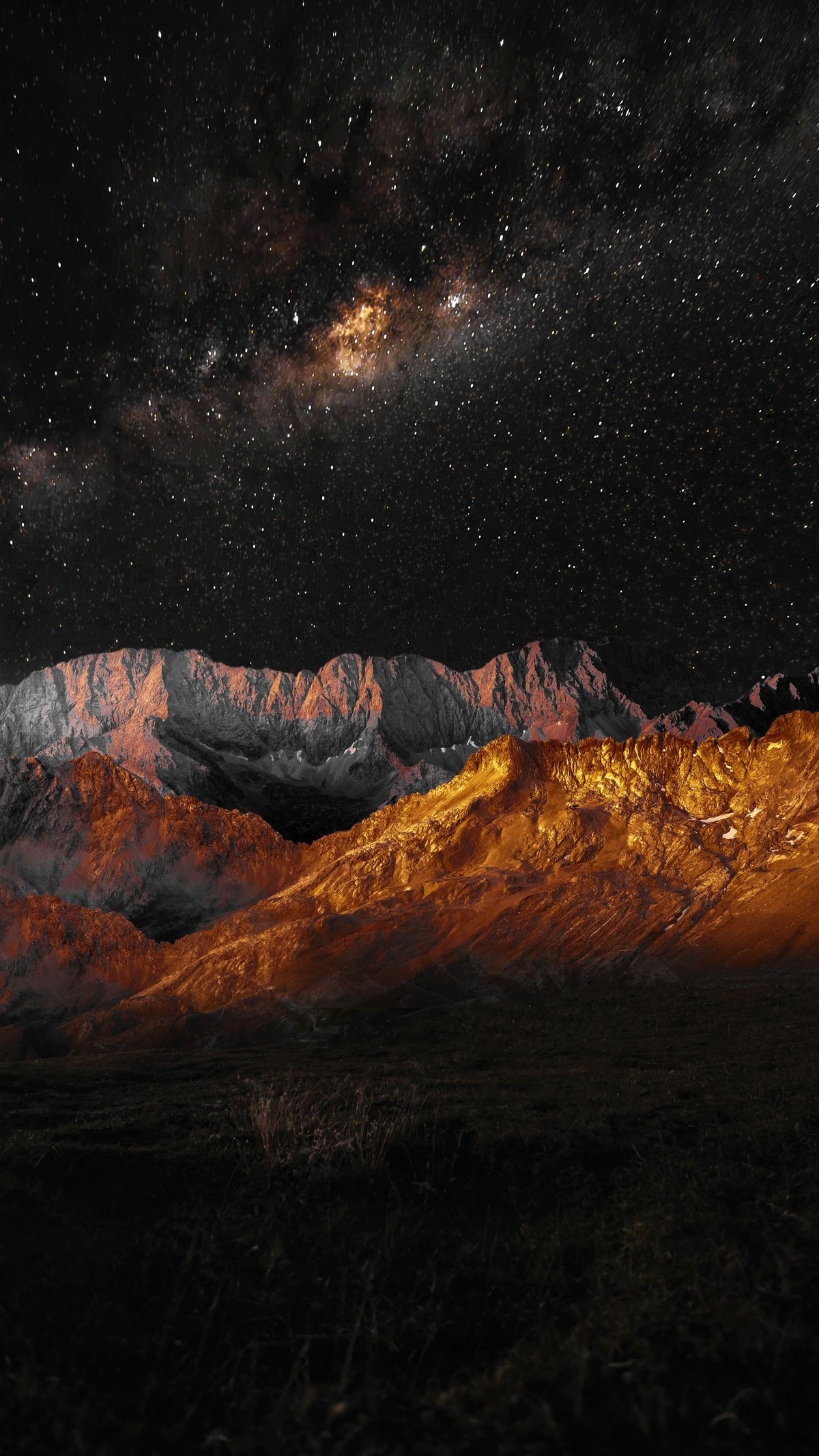 1200x2133 Free HD Mountains Night Best Wallpaper