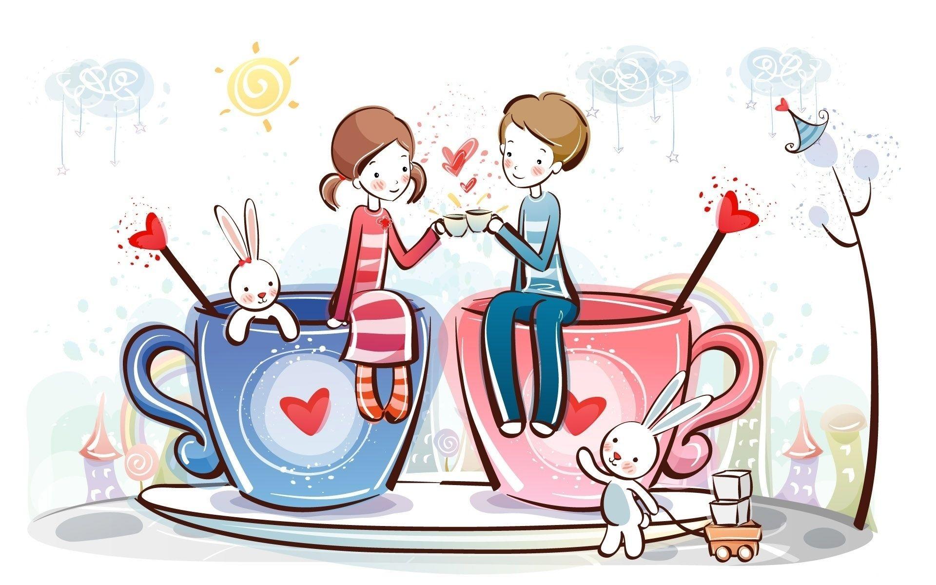 1920x1200 Cute Love Cartoons