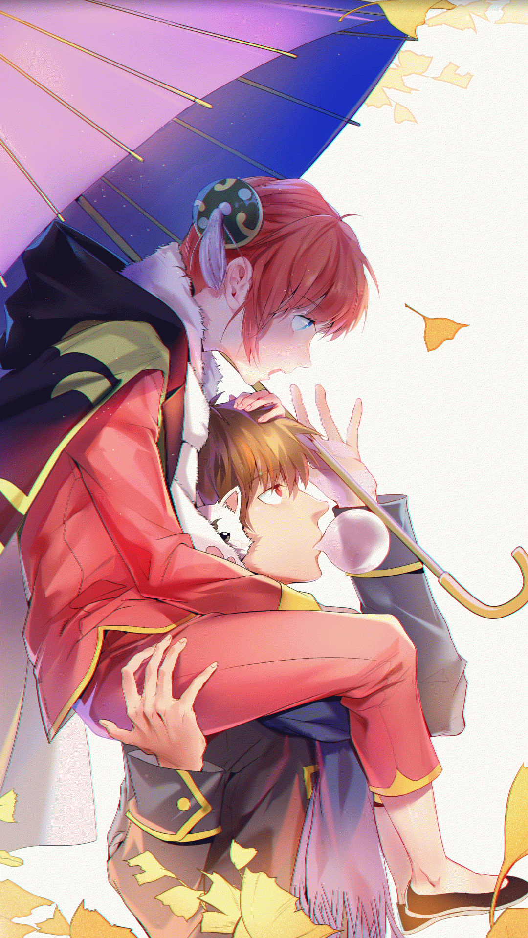 1080x1920 Download 1080x1920 Okita Sougo, Kagura, Gintama Wallpaper