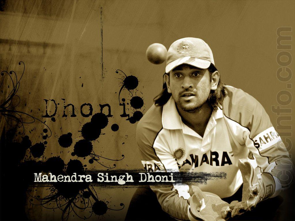1024x768 Mahendra Singh Dhoni.  Cricket hình nền