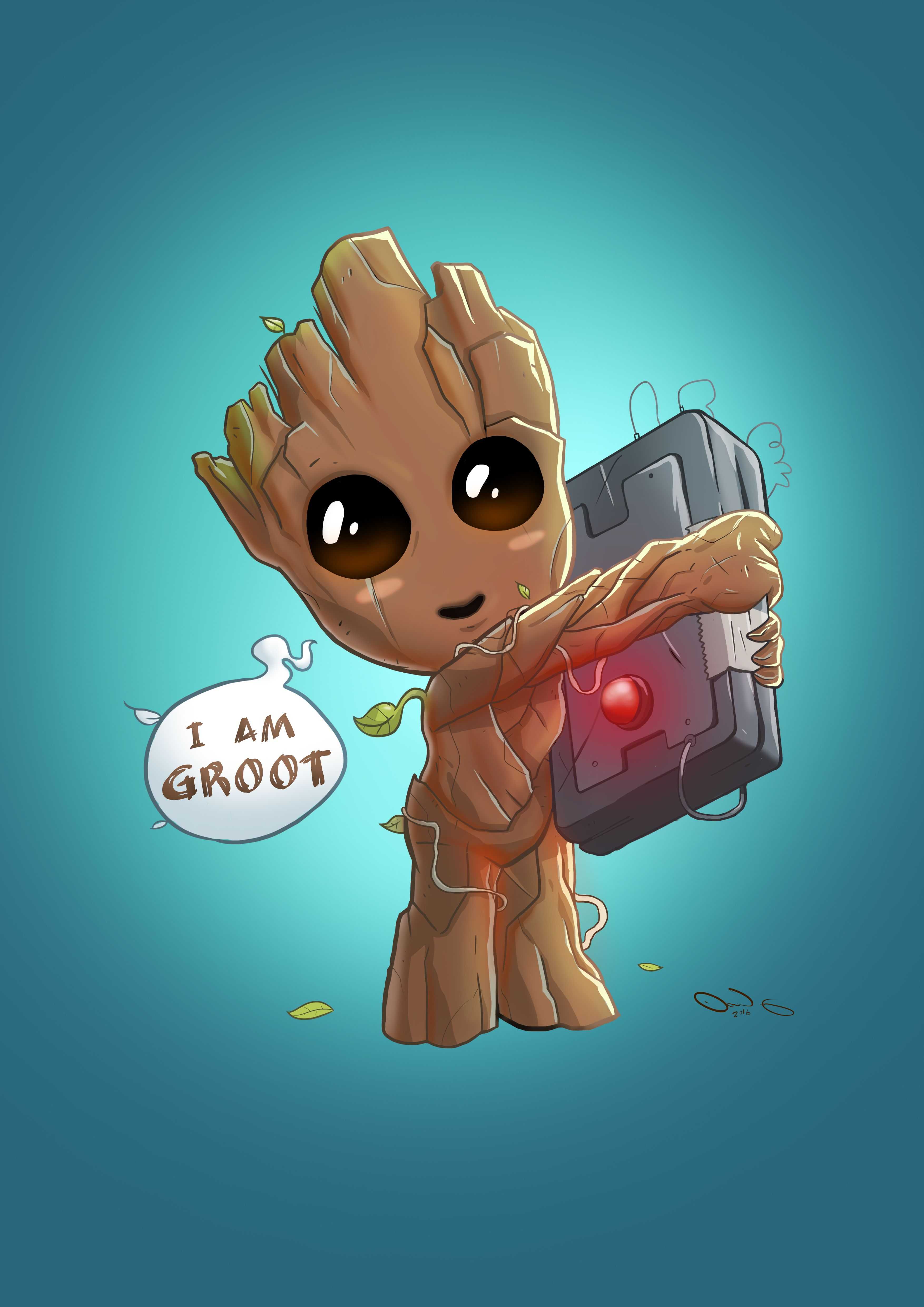3508x4961 Groot Wallpaper
