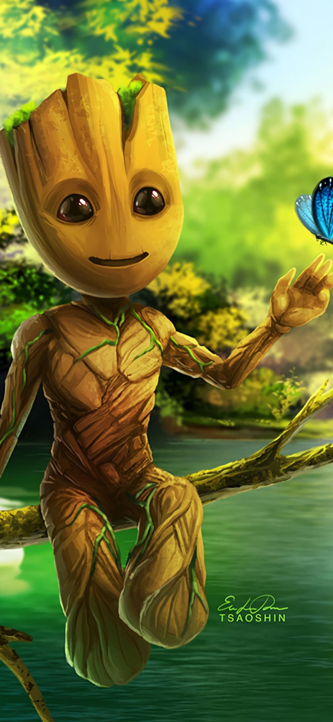 1080x2340 Baby Groot Wallpaper: Free 4k Baby Groot Wallpaper Download