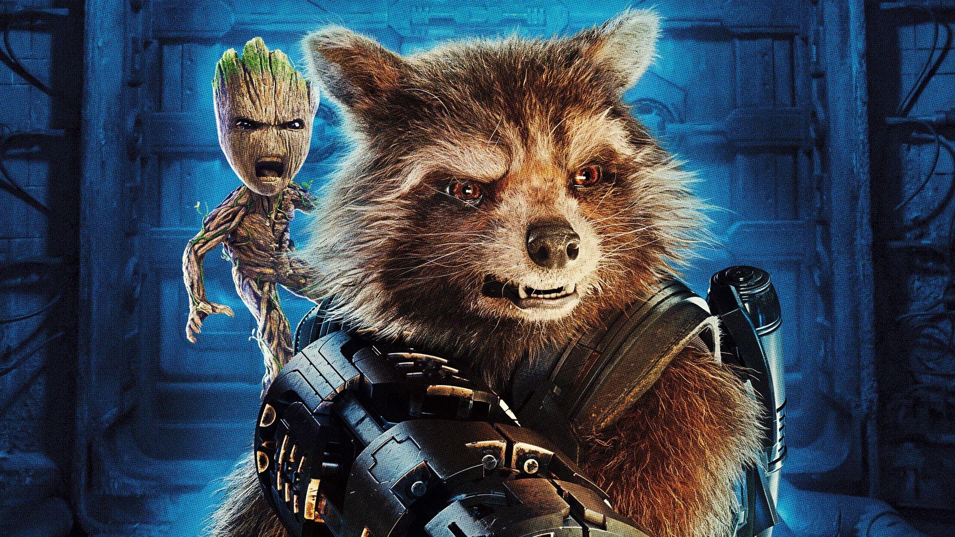 1920x1080 Rocket and Groot Wallpaper. Groot