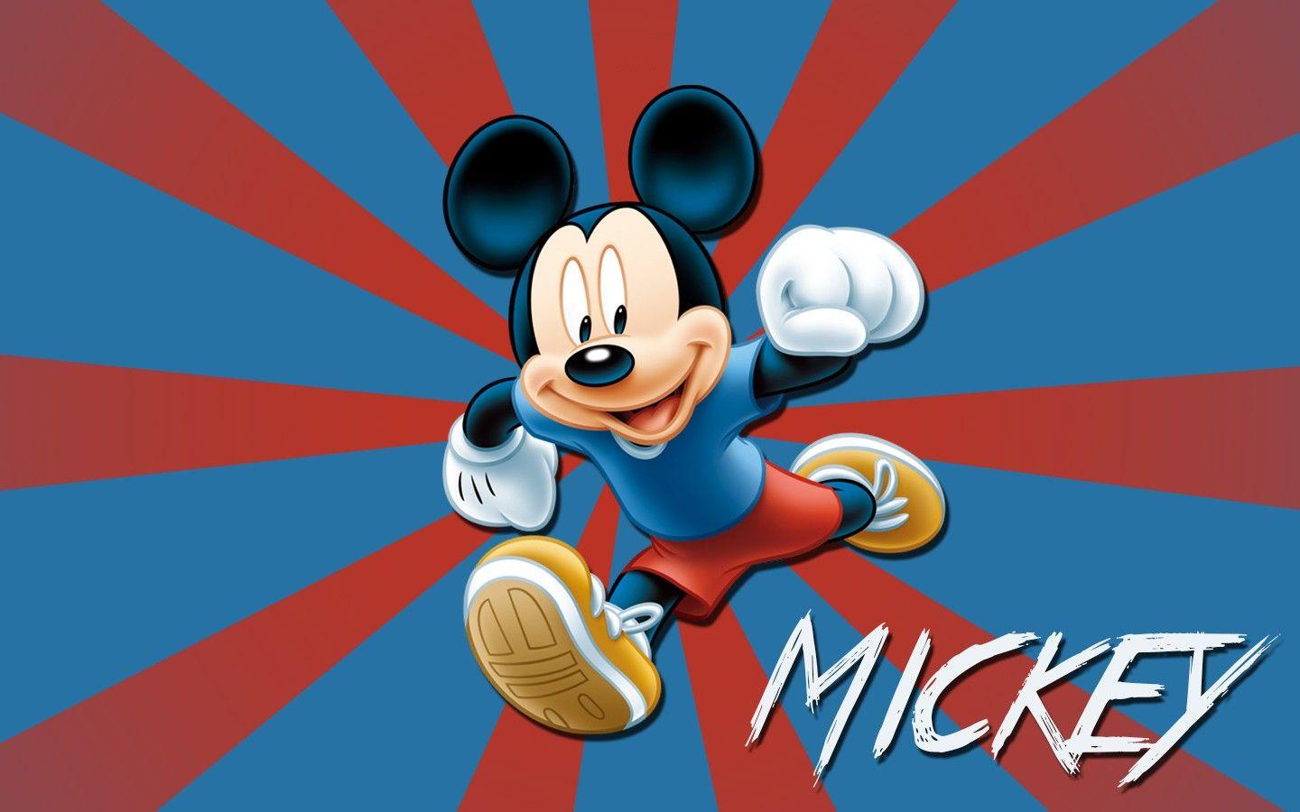 1440x900 Disney Mickey Mouse Running Wallpaper