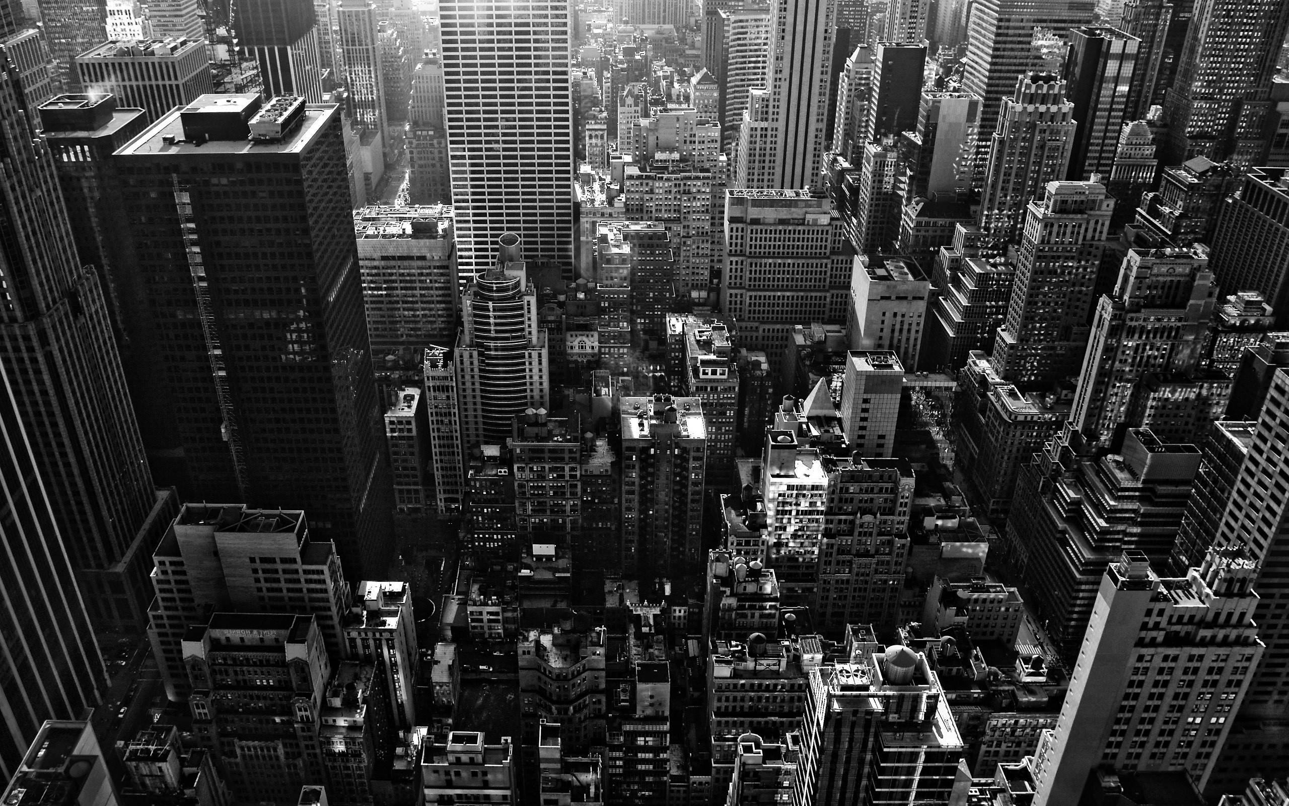 2560x1600 VNEV4MR Black And White City Wallpaper 2560x1600 px