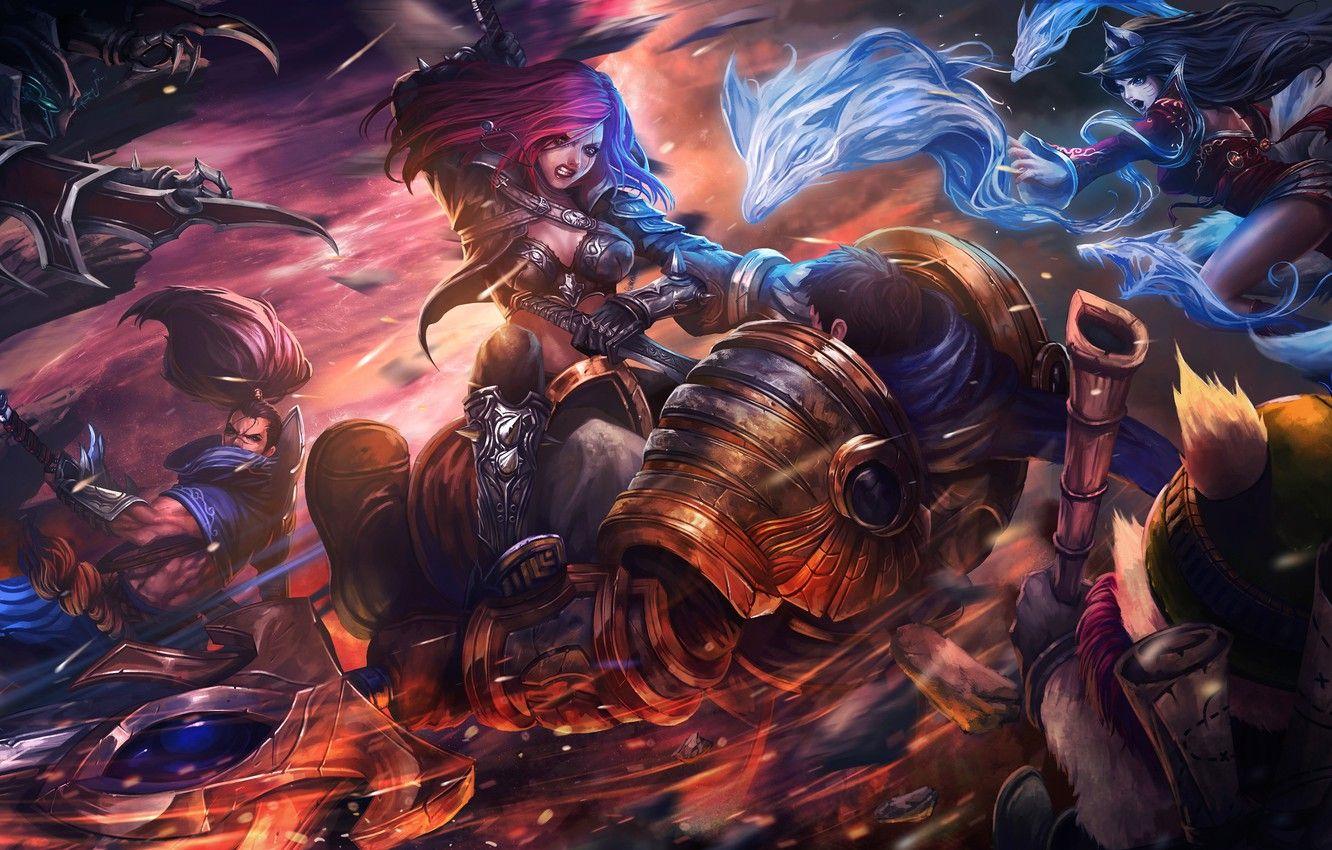 1332x850 legends, katarina, fan, garen .
