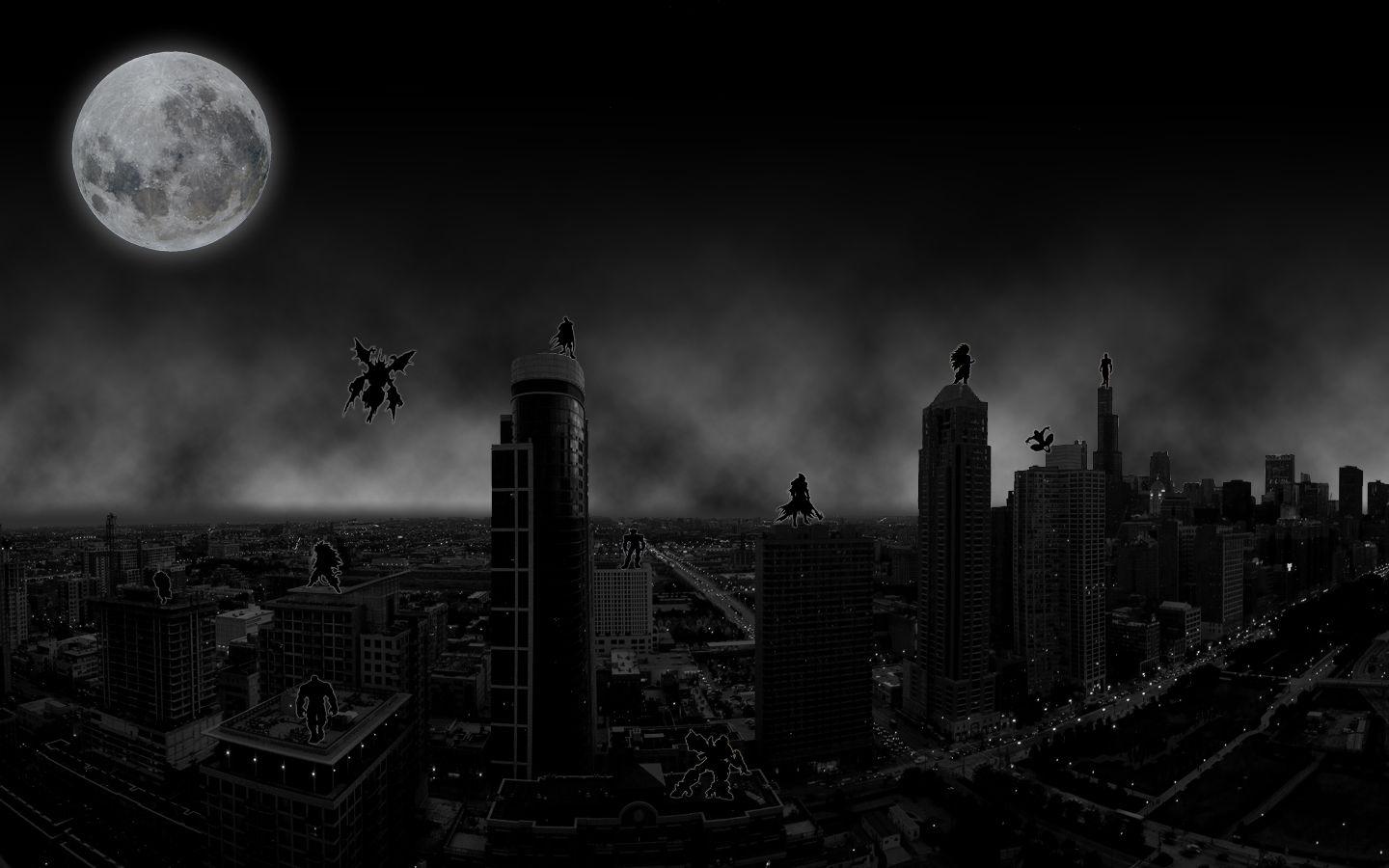 1440x900 Free download Dark Monsters Night in the City wallpaper from Dark