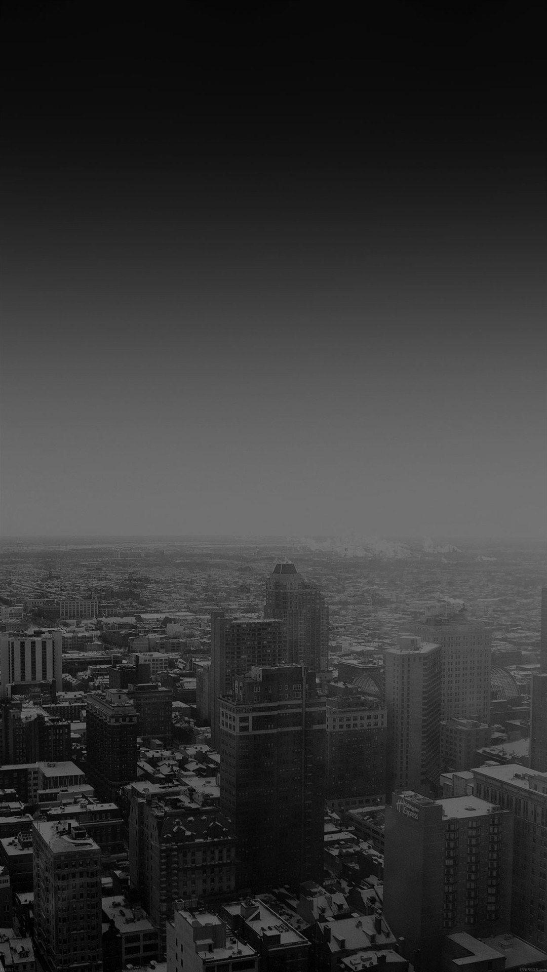 1080x1920 Urban sunrise black winter city skyview iPhone 8 Wallpaper Free