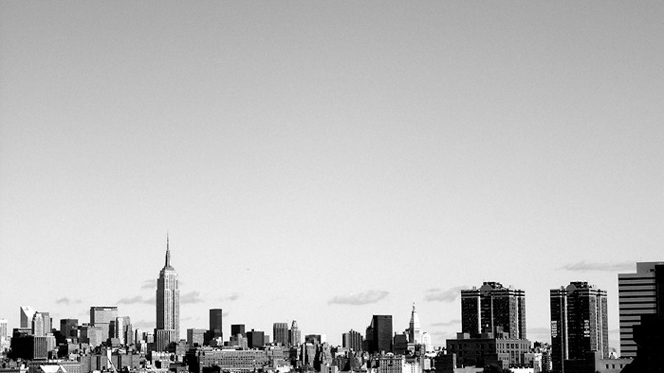 1366x768 A8MI9K2 Black And White City Wallpaper 1366x768 px