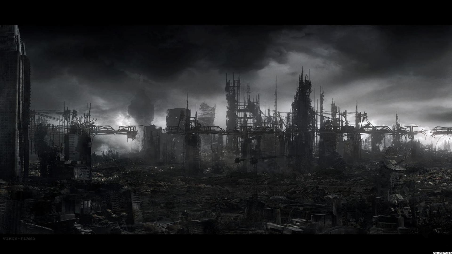 1920x1080 Dark City Wallpaper