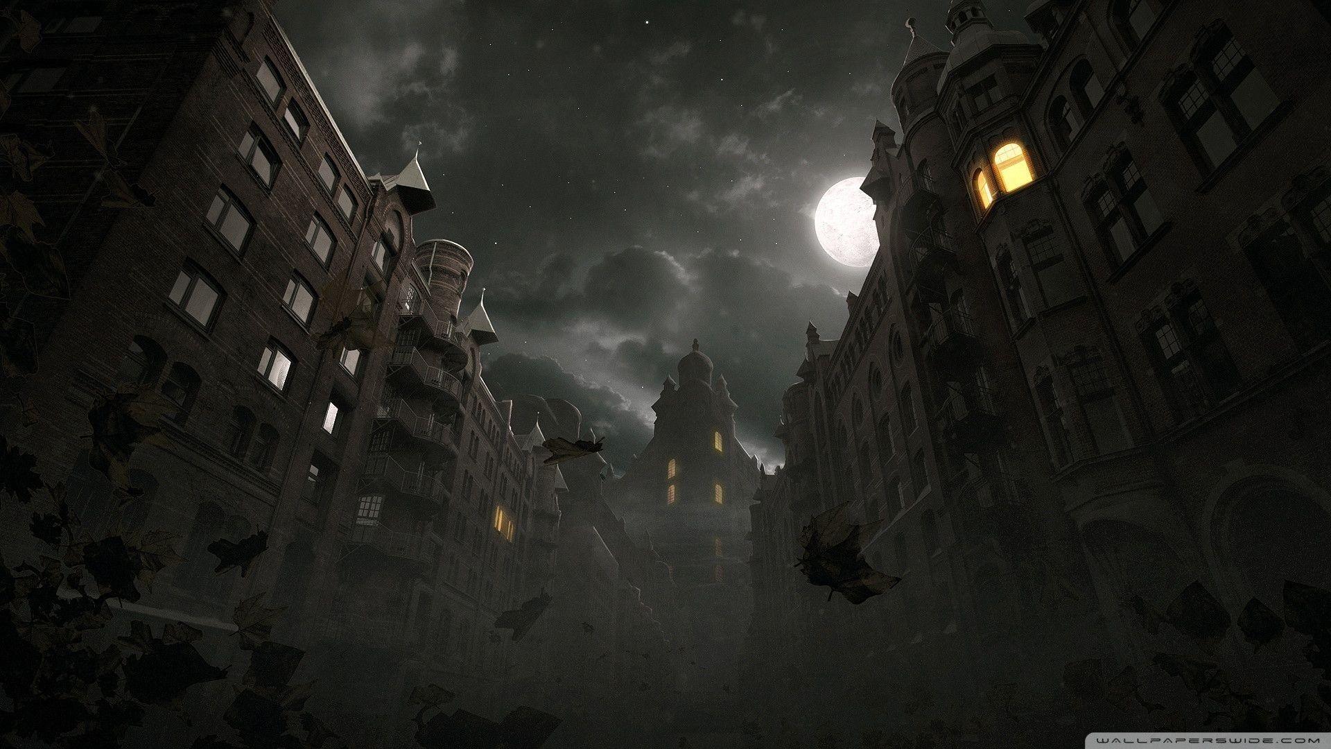 1920x1080 Dark City Wallpaper