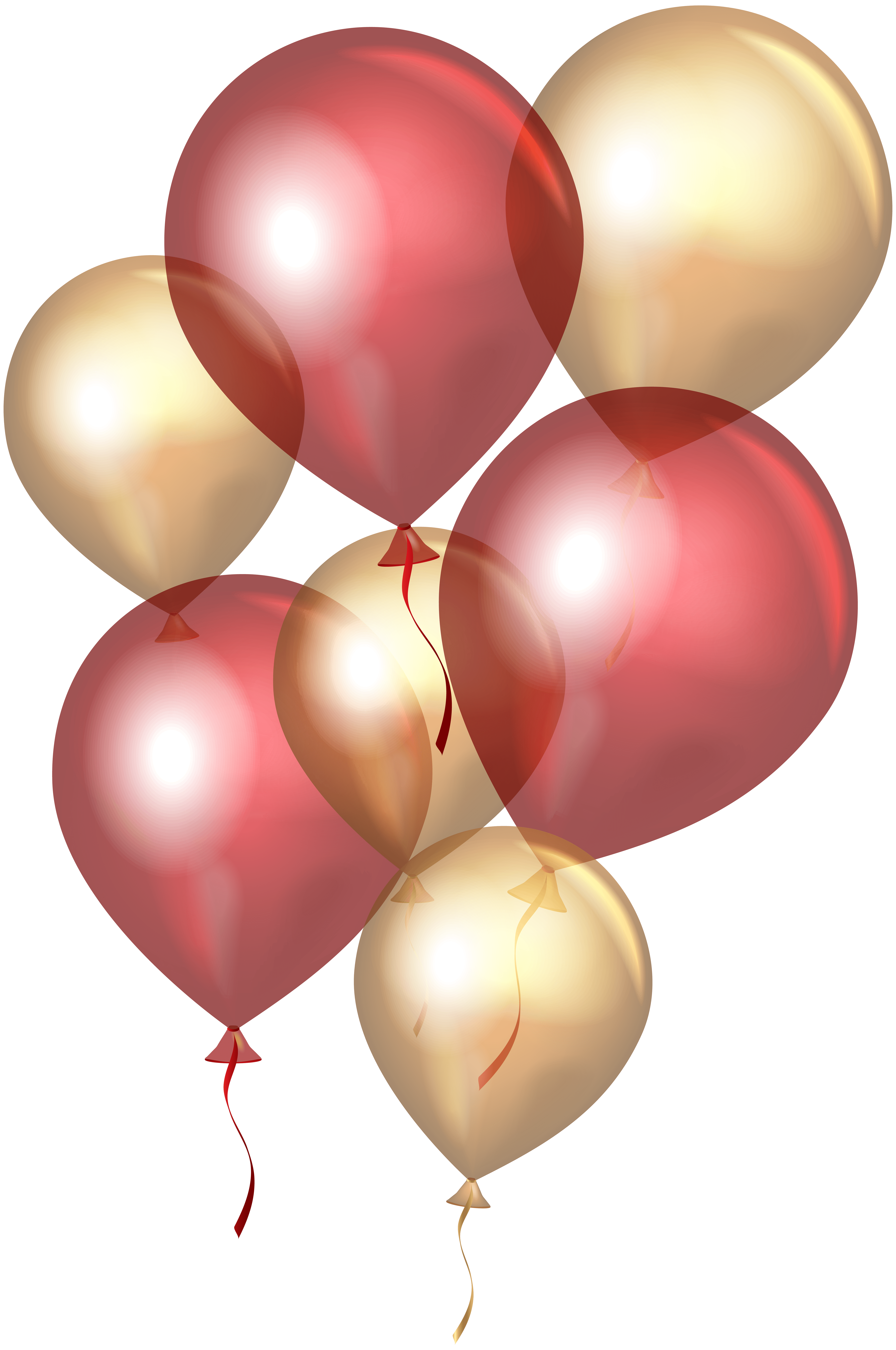 5311x8000 Transparent Red Gold Balloons PNG Clip Art​-Quality Image and Transparent PNG Free Clipart