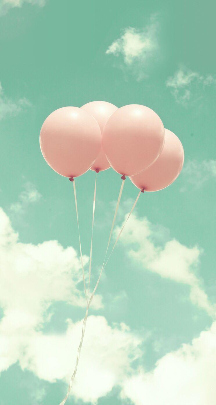 744x1392 iPhone Wallpaper. Cloud, Sky, Pink, Parachute, Balloon