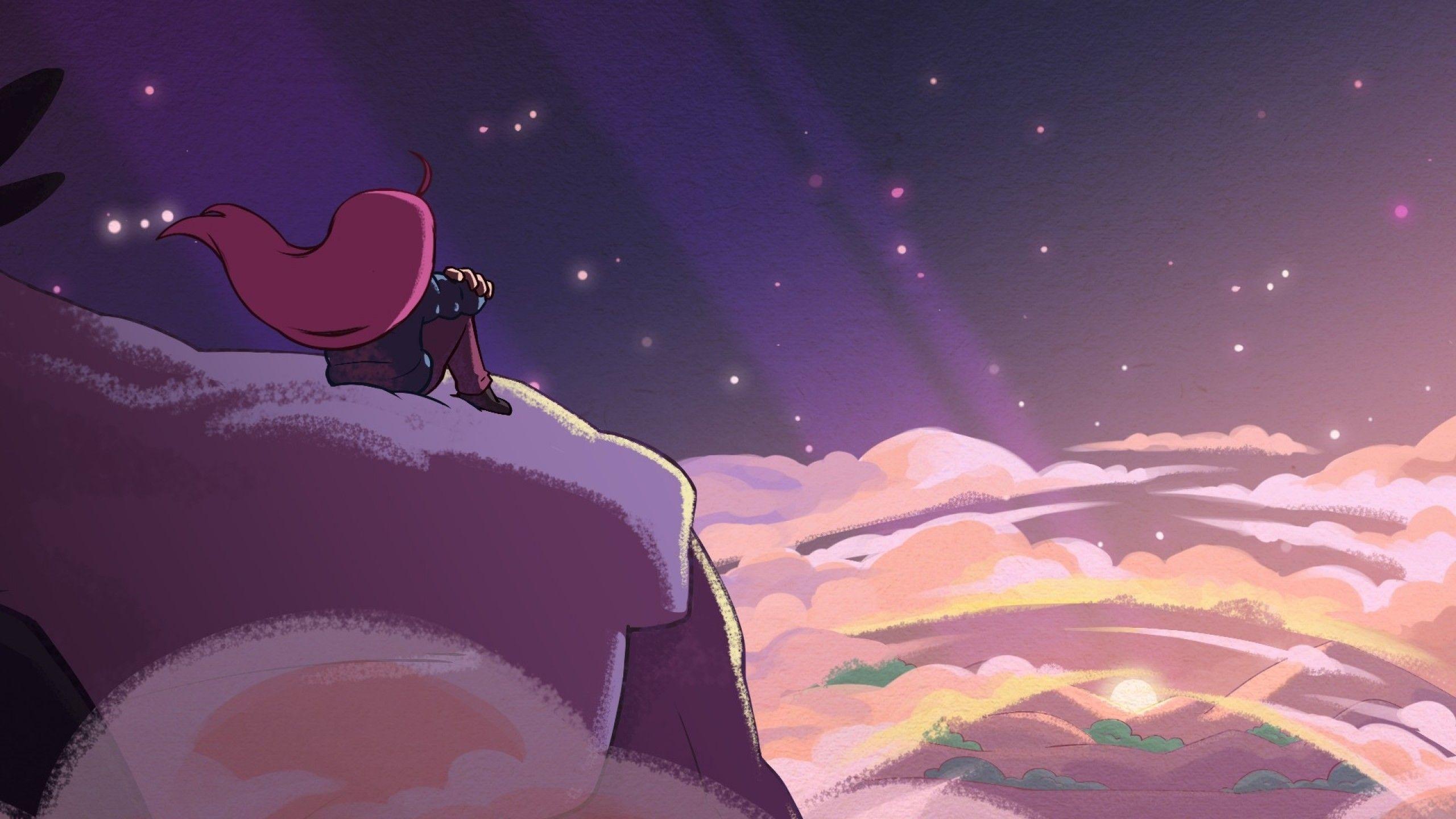 2560x1440 Download 2560x1440 Celeste, Landscape, Pixel Games Wallpaper