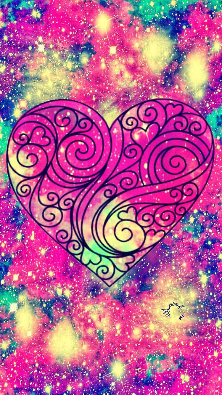 750x1334 Cute Heart Galaxy IPhone Android .com
