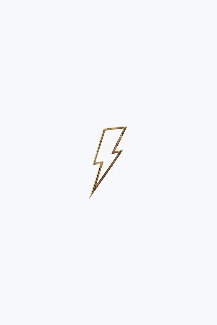 736x1104 Enamel Lightning Bolt Pin In Silver. Lightning bolt tattoo, Cute