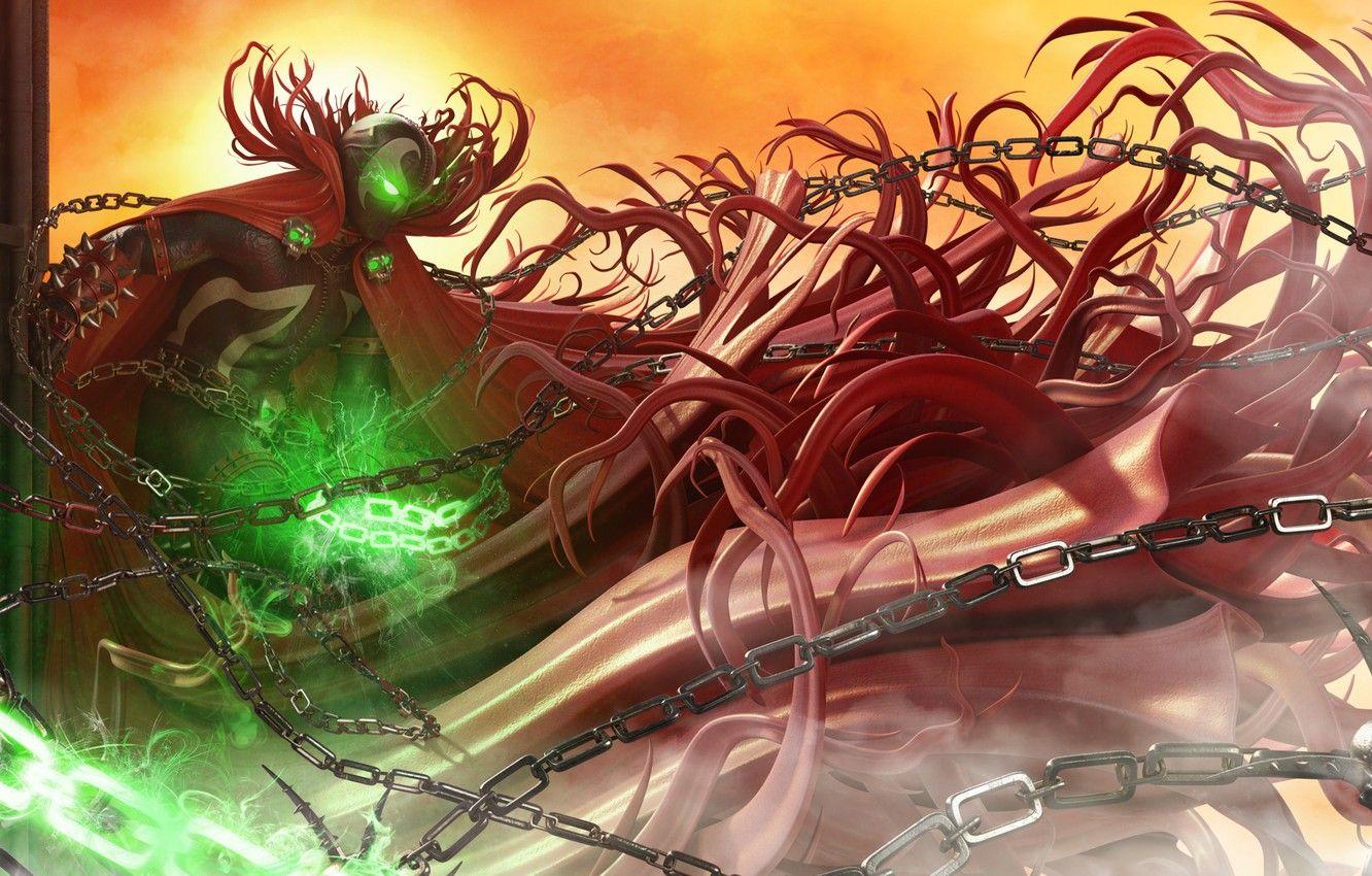 1332x850 Wallpaper Comic, Chain, Art, Comics, Character, The One, Spawn