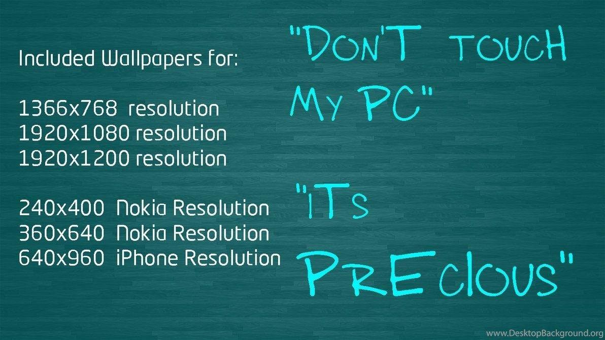 1192x670 Don't Touch My PC By CompBomb Desktop Background