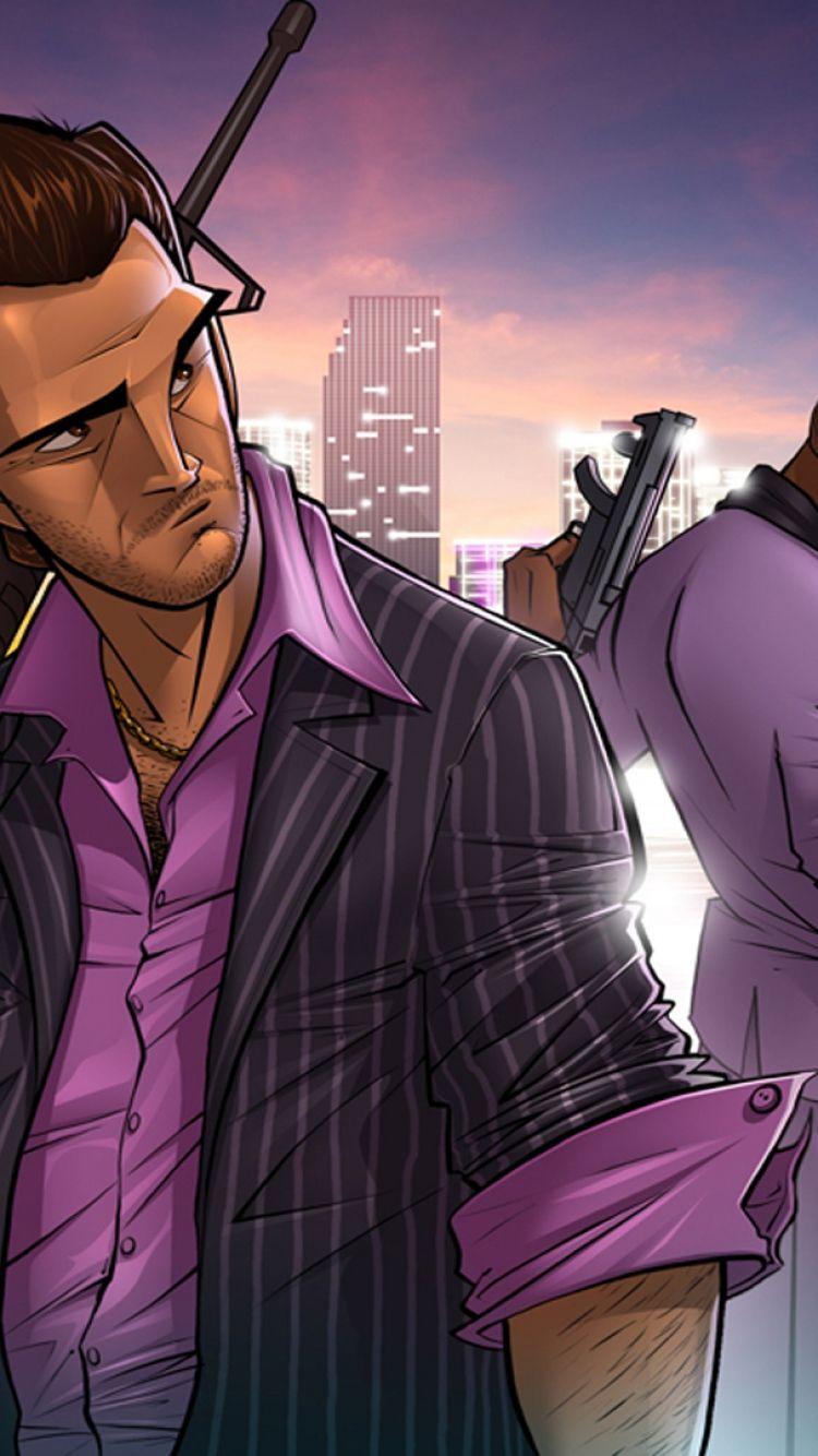 750x1334 GTA Vice City Wallpaper