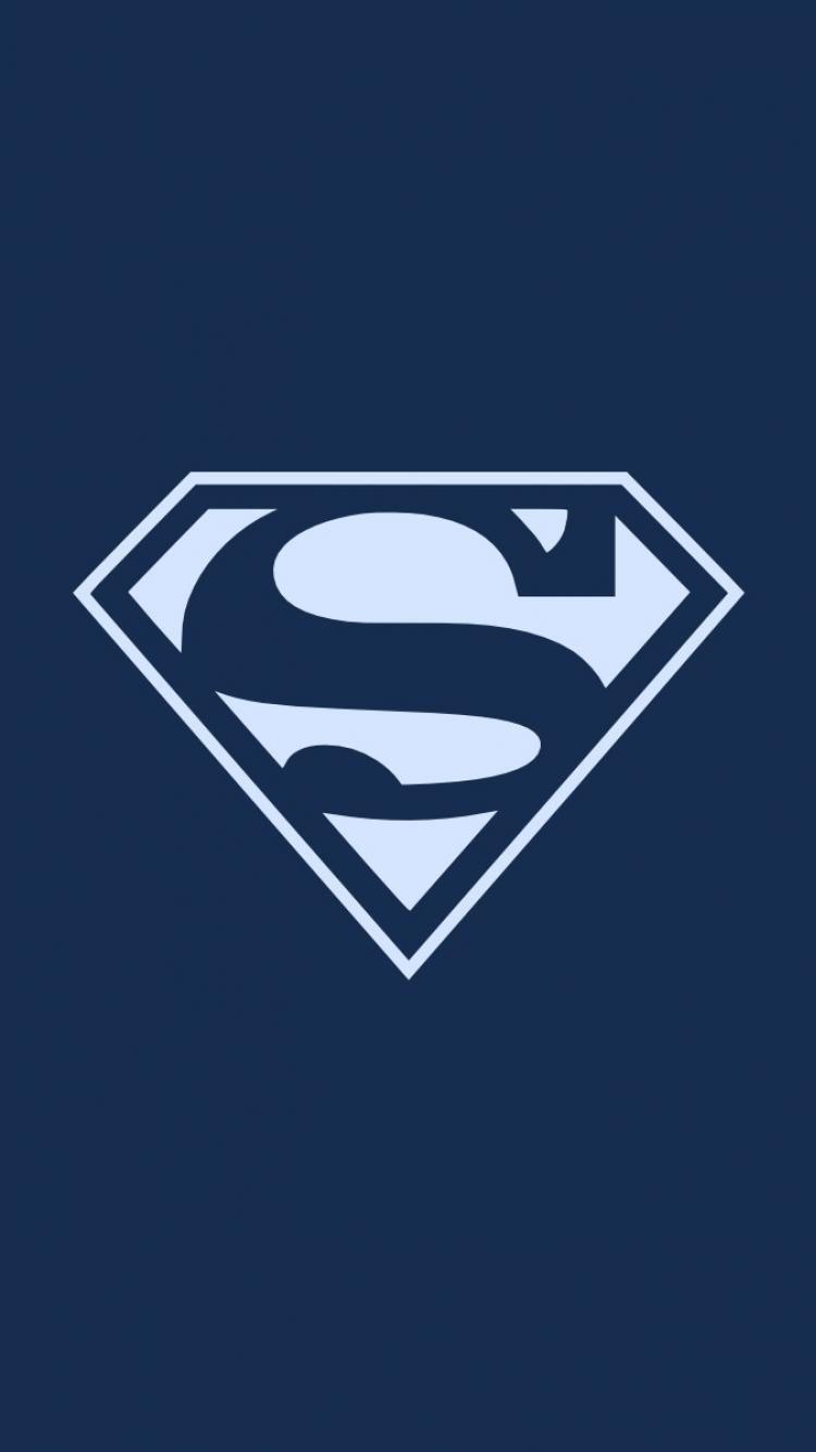 750x1334 Dark dc comics superman superheroes logo simple wallpaper
