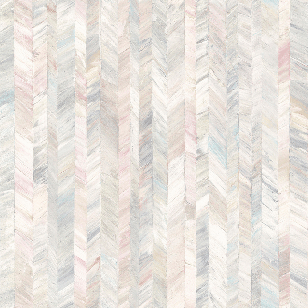 1000x1000 Arthouse Mother Of Pearl Pastel Pink & Grey Chevron Stripe
