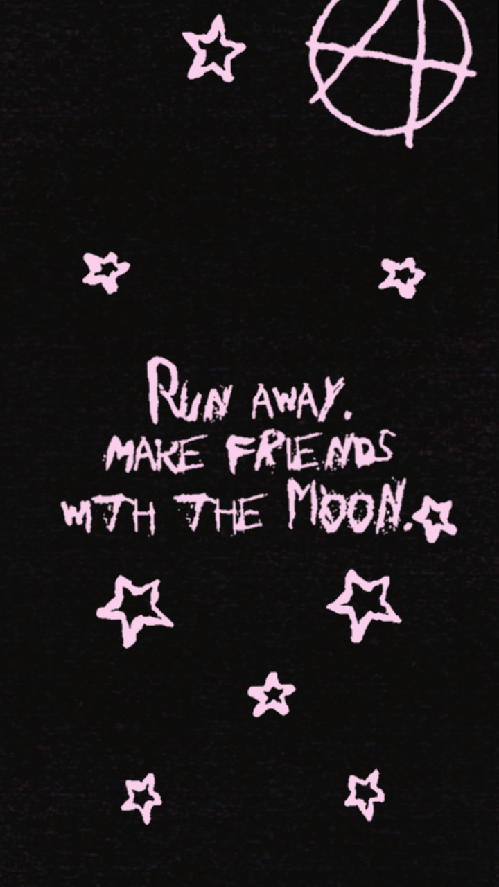 720x1280 Lil Peep Black And Pink Wallpaper