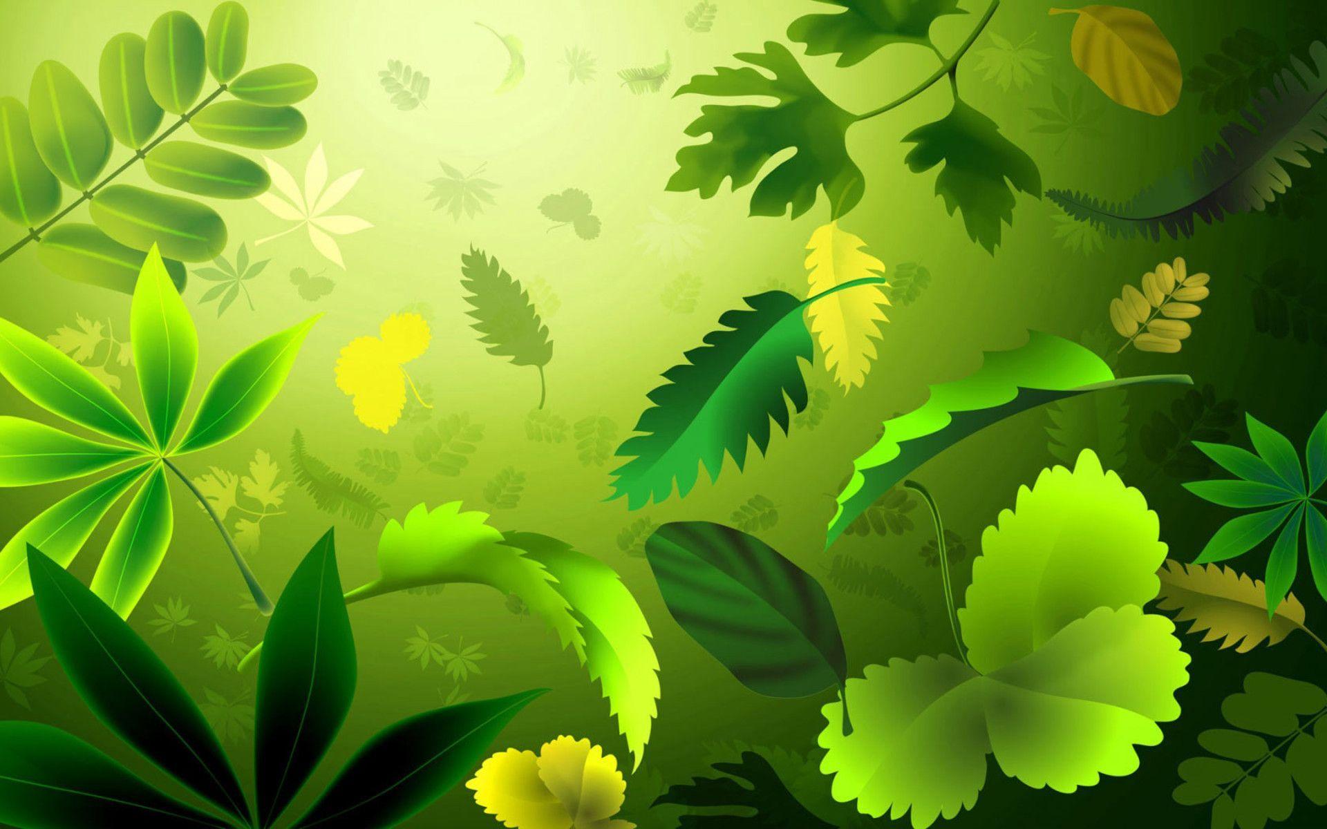 1920x1200 Jungle background clipart kid. Green leaf wallpaper