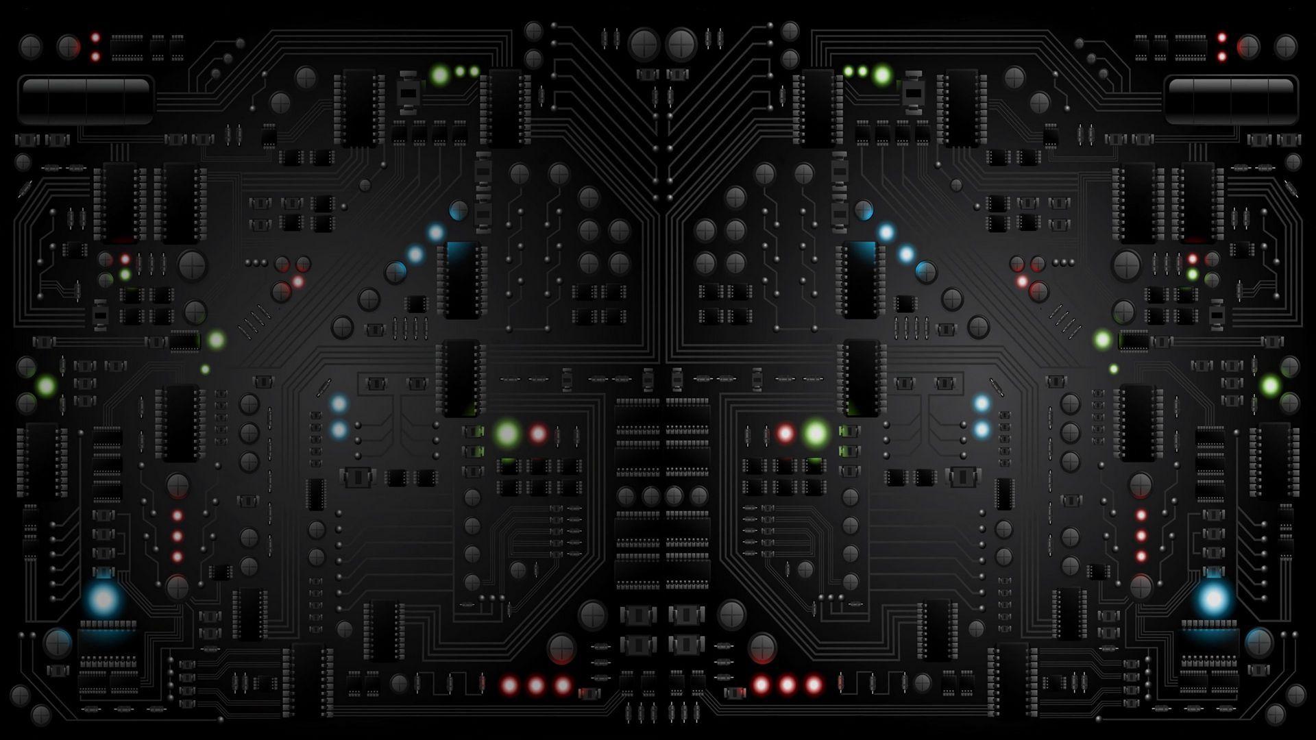 1920x1080 Download wallpaper 1920x1080 circuit, processor, chip, lights, 3D