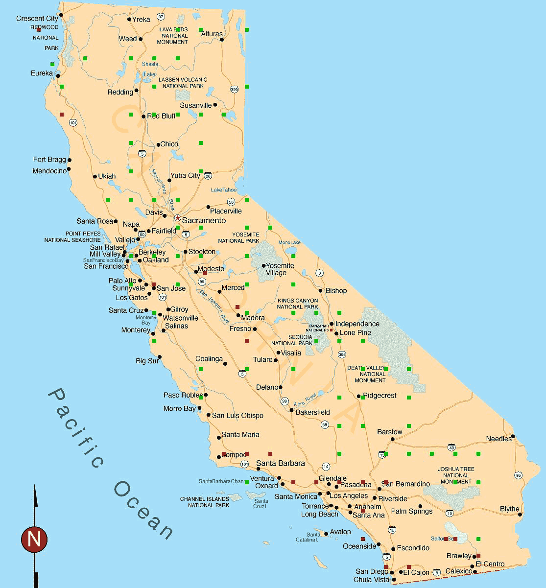 1115x1201 california cities map. California city map, California map