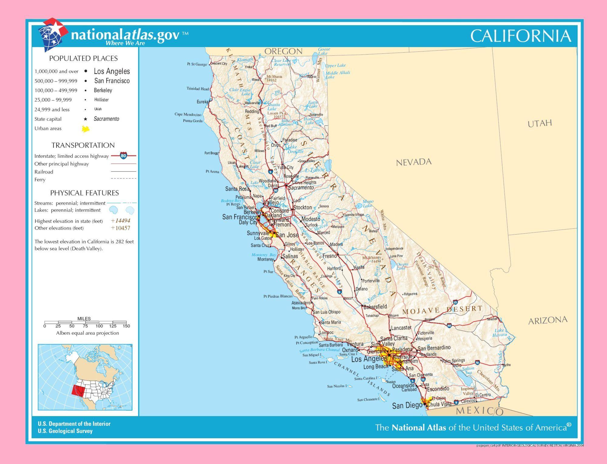 2000x1529 California Details Map. Large Printable and Standard Map