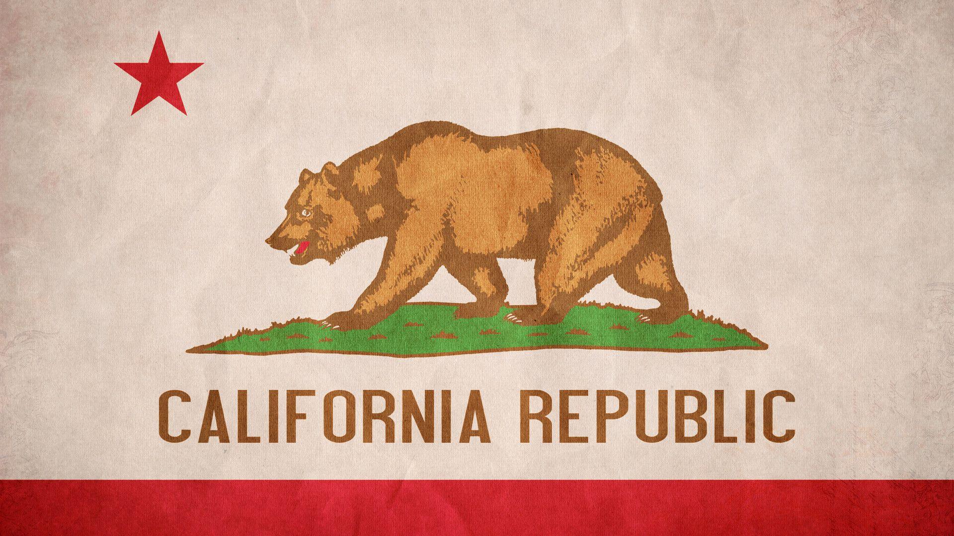 1920x1080 California Flag Wallpaper