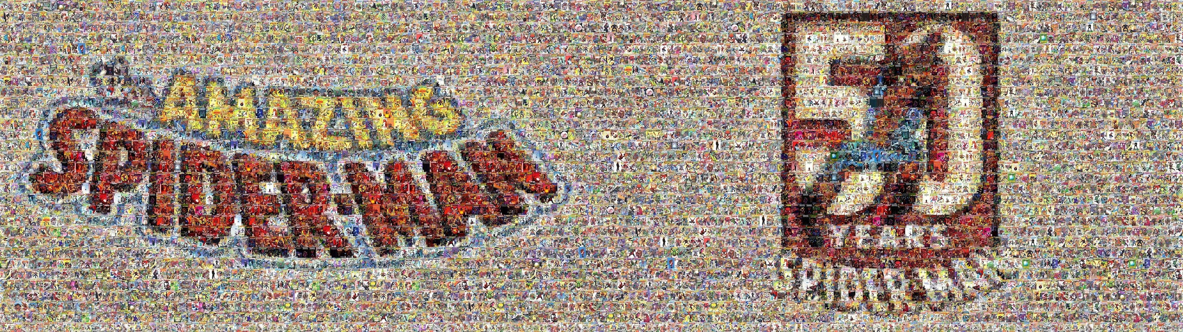 3840x1080 spiderman, Mosaic, Marvel, Comics, Collage, Multi, Dual, Screen