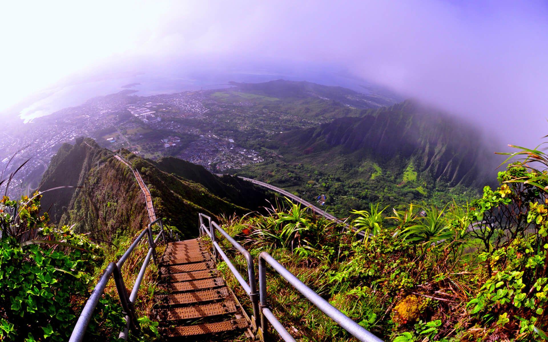 1920x1200 Haiku Stairs Oahu Hawaii wallpaper. Haiku Stairs Oahu Hawaii