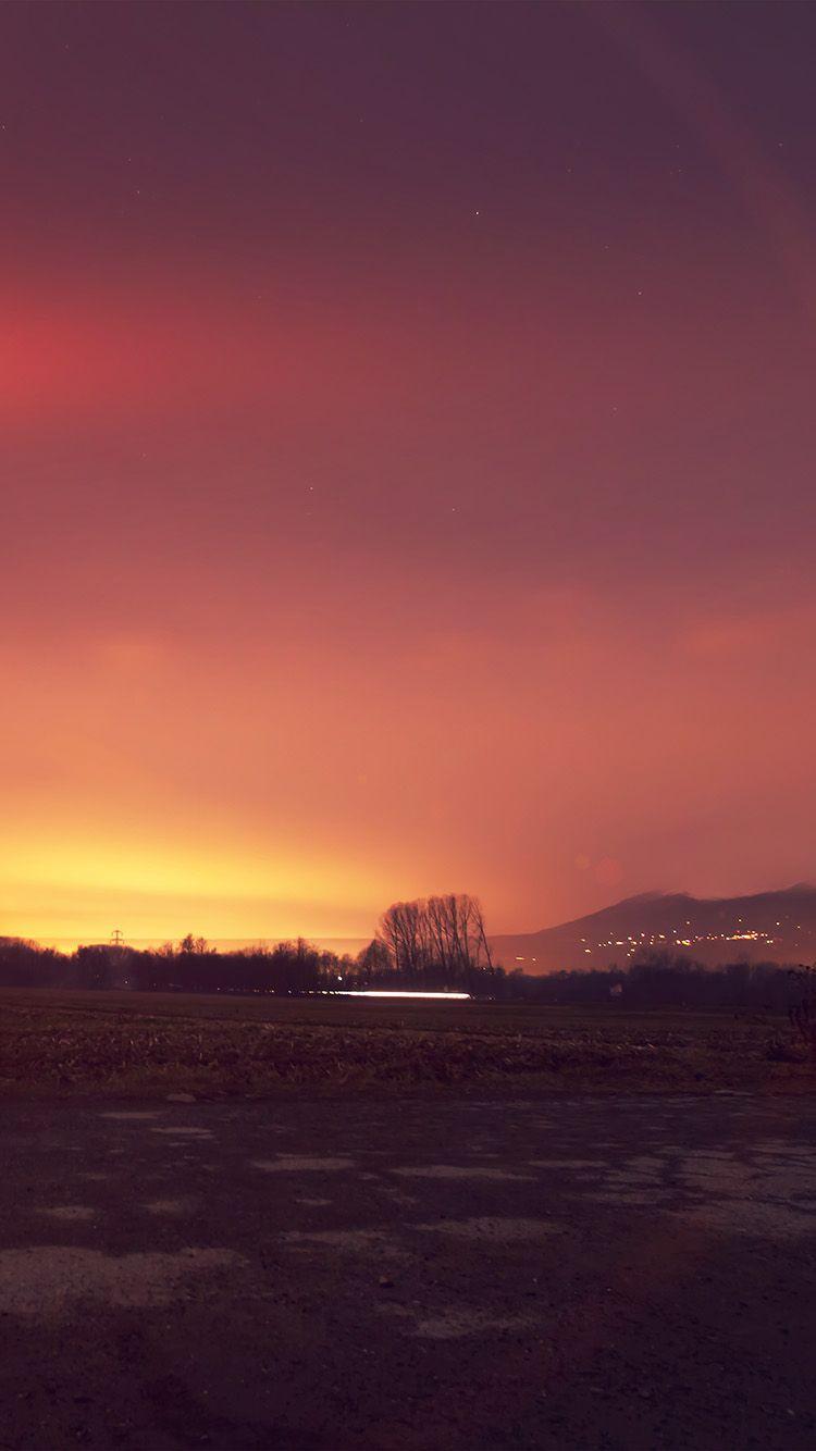 750x1334 Dawn Nature Sky Sunset Mountain Red Dark Flre Flare Wallpaper