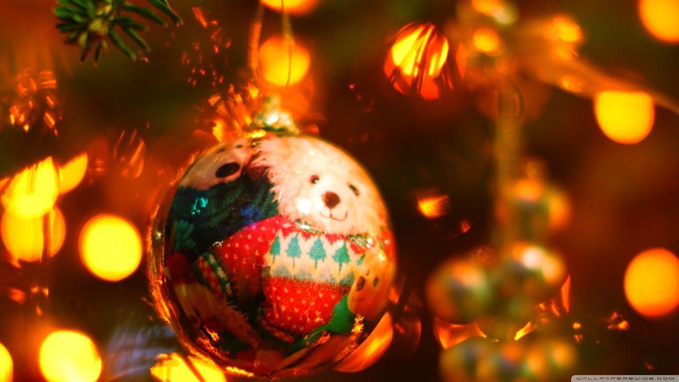 1366x768 Teddy Christmas Ultra HD Desktop Background Wallpaper for 4K UHD