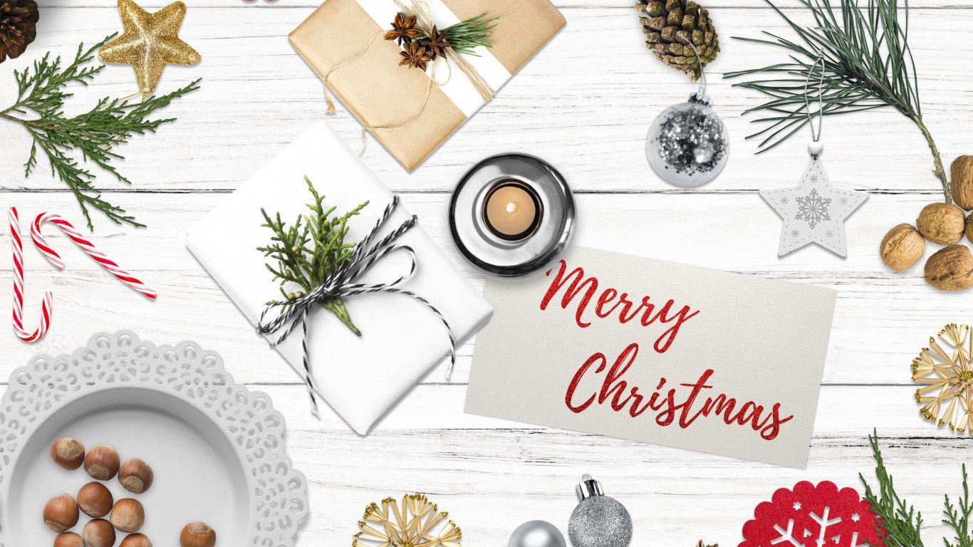 1366x768 Download wallpaper: Merry Christmas 2019 1366x768