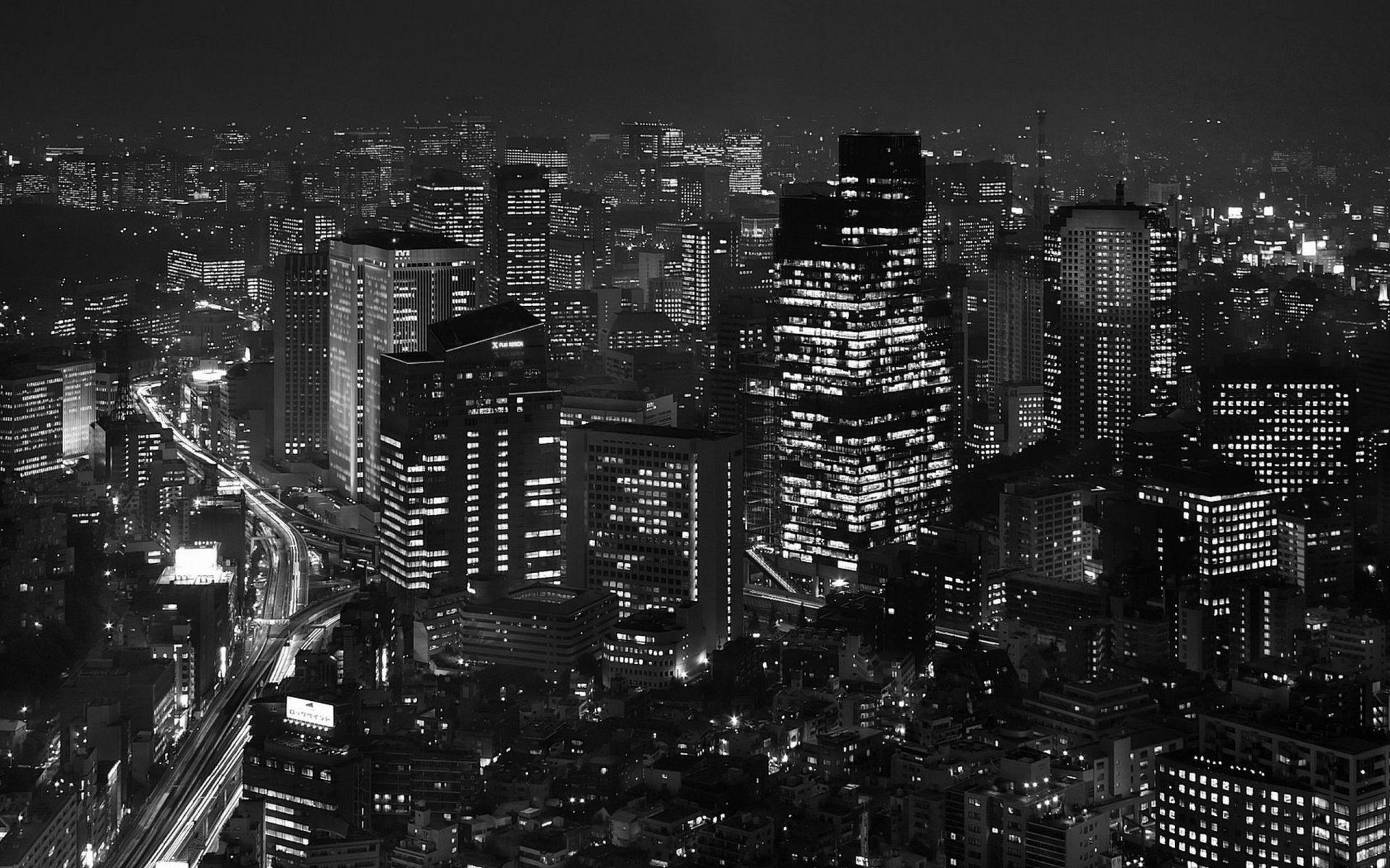 1920x1200 Download Tokyo Background Black And White For Widescreen Wallpaper