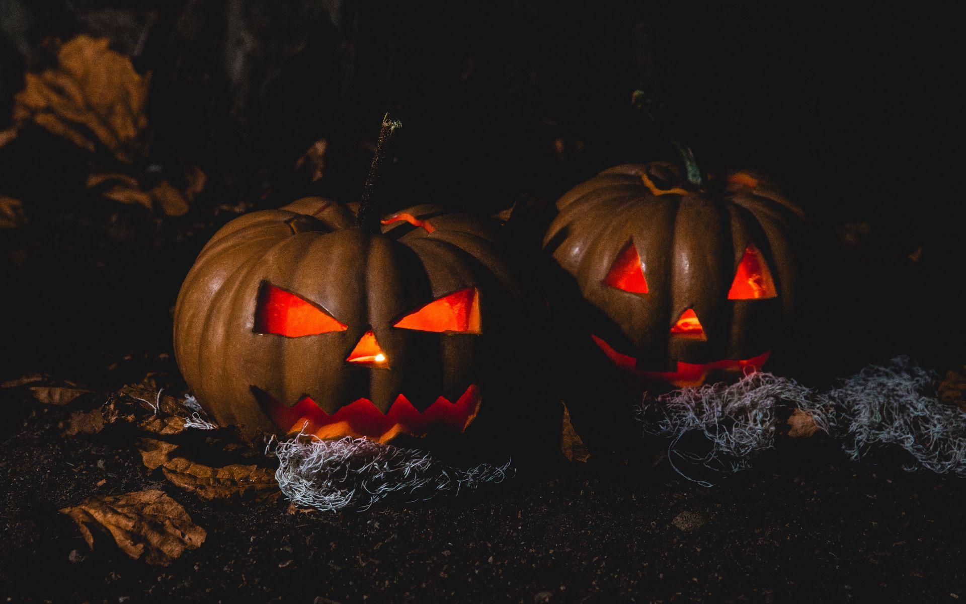 1920x1200 Download wallpaper 1920x1200 halloween, pumpkin, dark widescreen