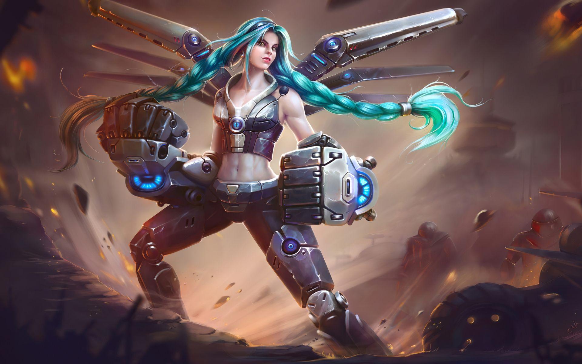 1920x1200 Cyberpunk Woman Warrior 1200P Wallpaper, HD Fantasy 4K