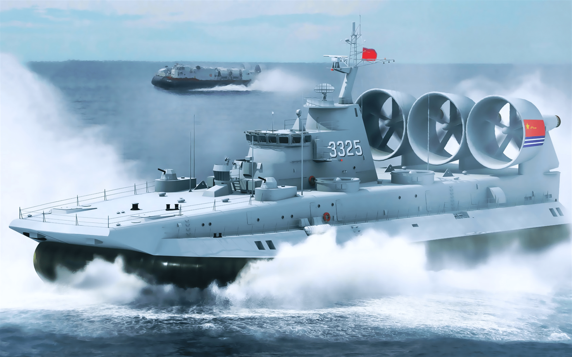 1920x1200 Download wallpaper Chinese Navy, military ships, landing