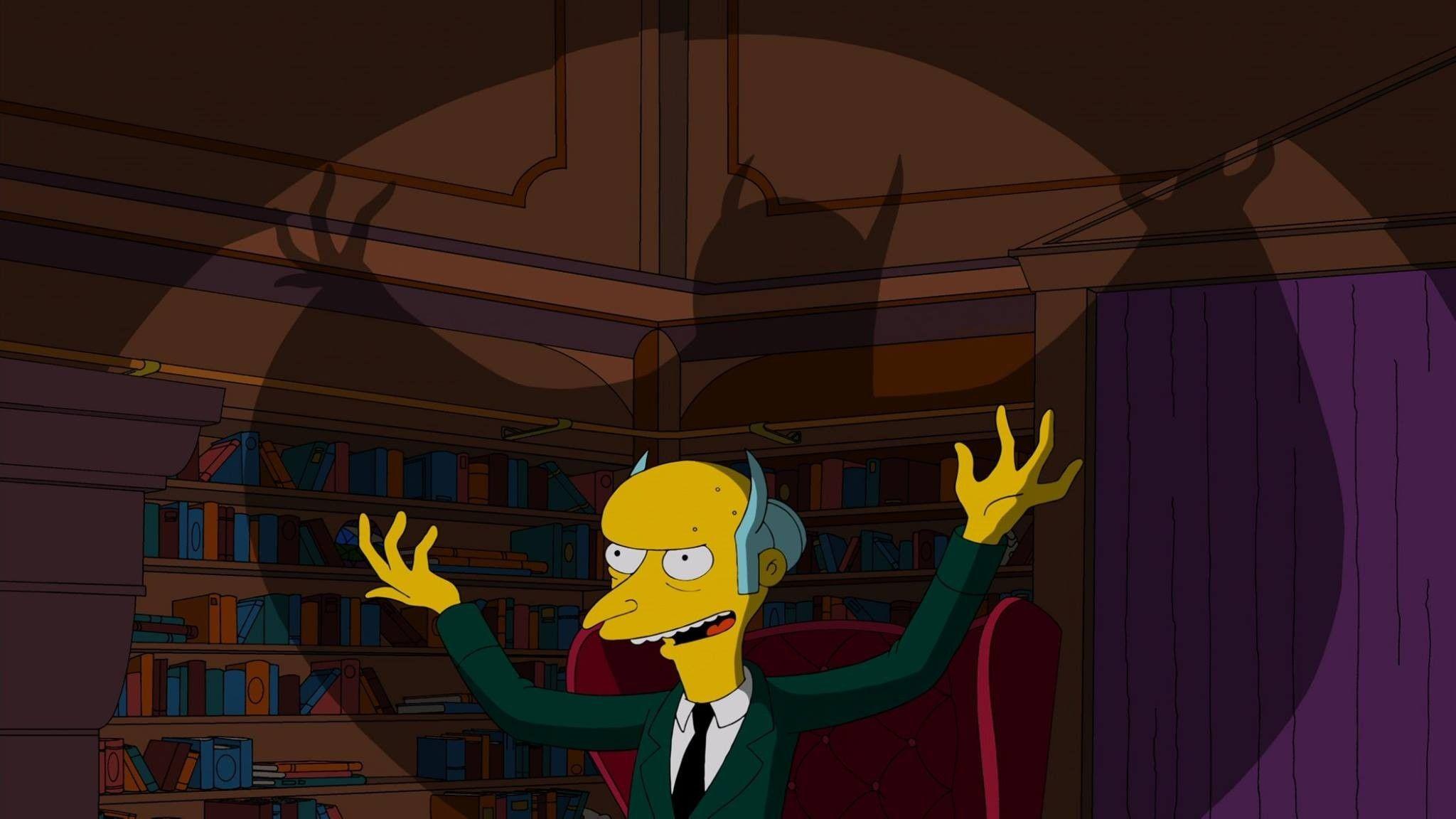 2048x1152 Mr Burns evil shadow