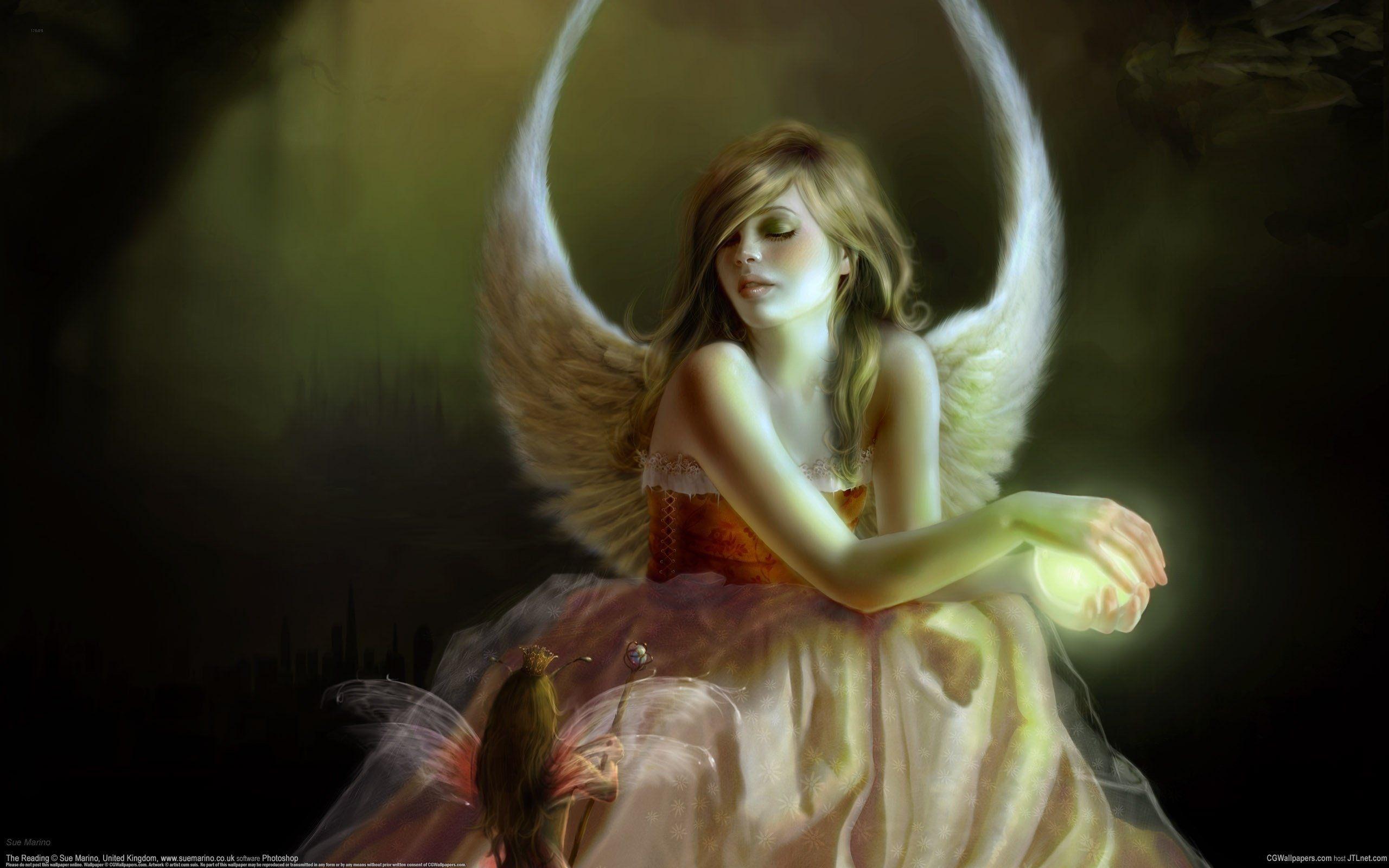 2560x1600 fantasy, Fairy, Girl, Wings, Angel, Blonde, Dress, Long, Hair, Magic Wallpaper HD / Desktop and Mobile Background