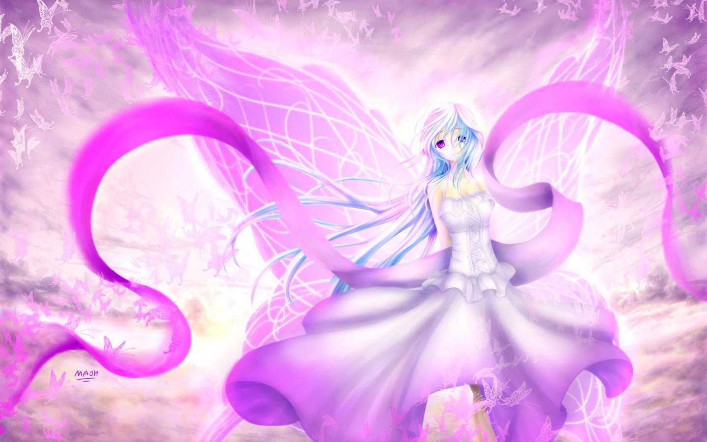 1440x900 Pink Fairy Wallpaper