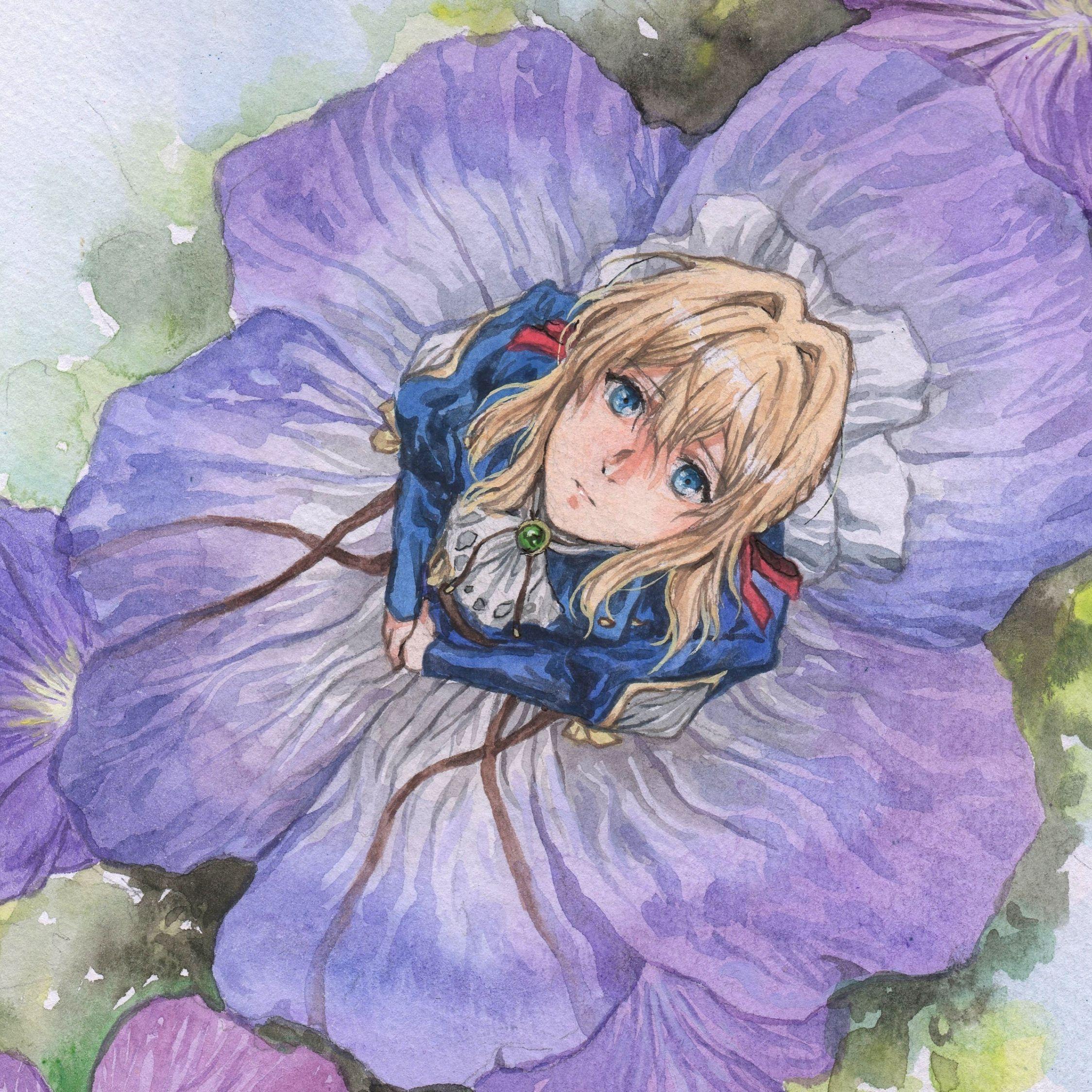 2248x2248 Download 2248x2248 wallpaper violet evergarden, cute, art, ipad