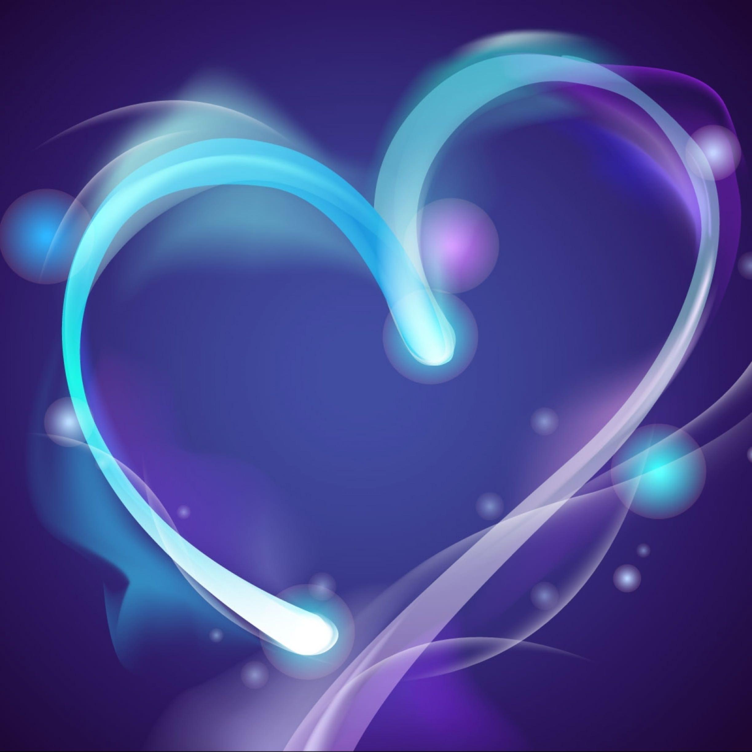 2448x2448 Cute Purple Heart. wallpaper.sc iPad