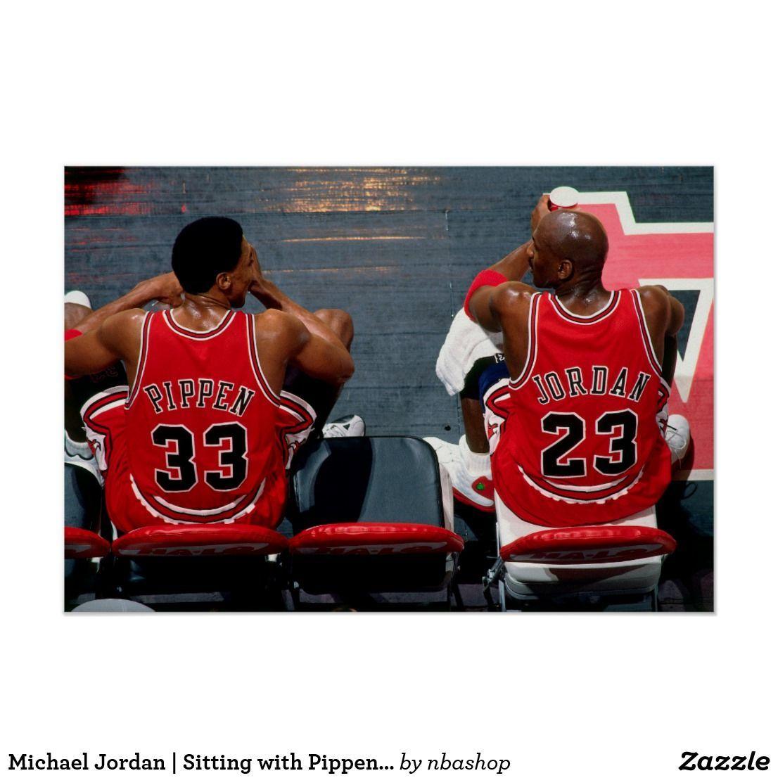 1106x1106 Michael Jordan. Sitting with Pippen Print. Zazzle.com. Michael